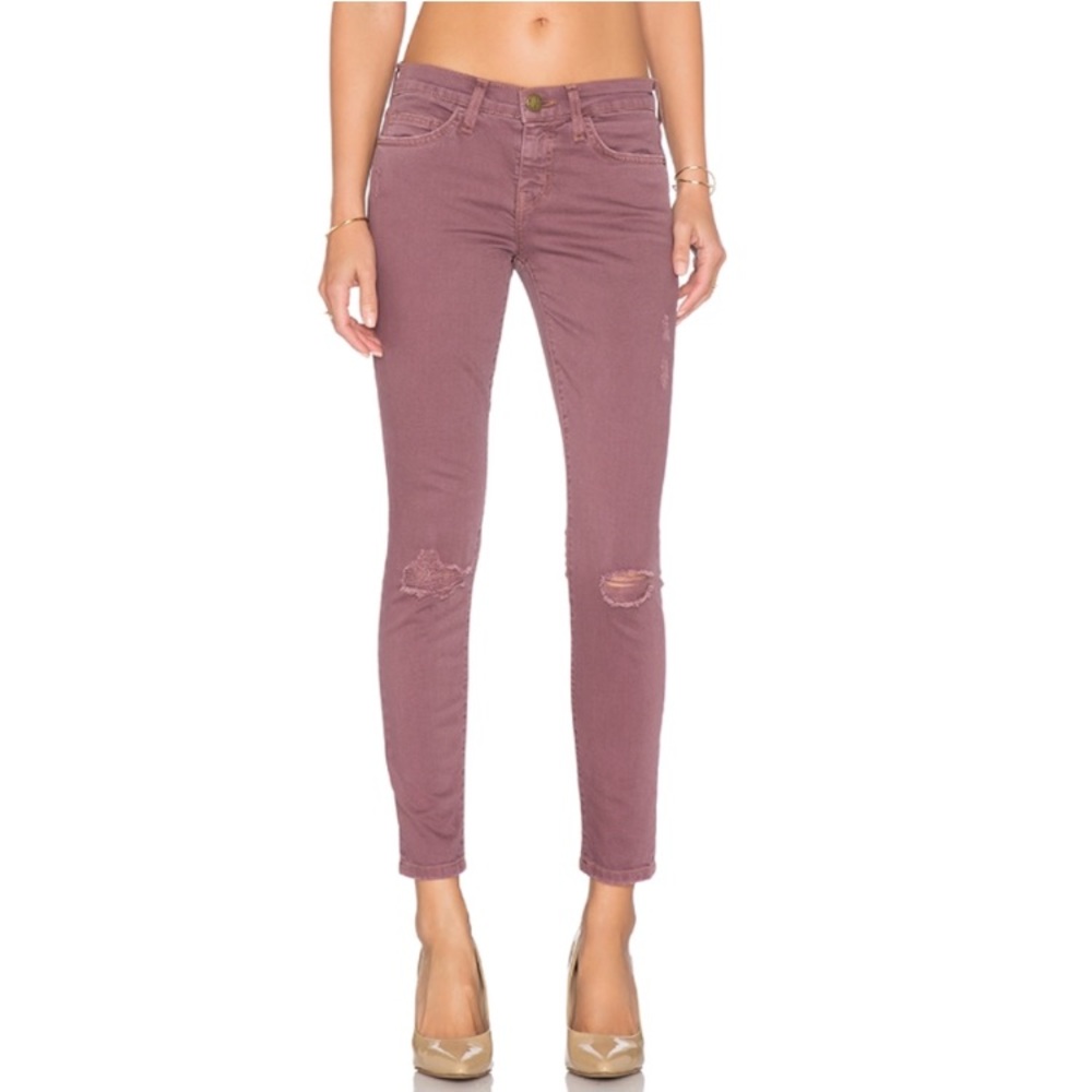 Current Elliot stiletto skinny jeans mauve